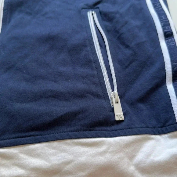 Tommy Hilfiger blue and white zip up vest size XL NWT - Picture 5 of 6
